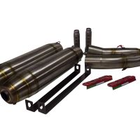 Escape compatível com Yamaha Yzf 1000 R1 2004-2006, Deeptone Inox, Par de silenciosos de escape homologadas, com db killer removível e tubos de ligação específicos 