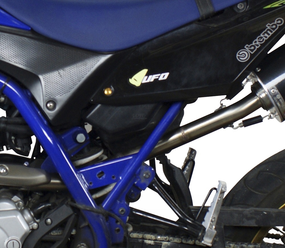 Escape compatível com Yamaha Wr 125 R 2009-2011, Furore Nero, Escape legal, homologado, silenciador com db killer removível e tubo de ligação específico 