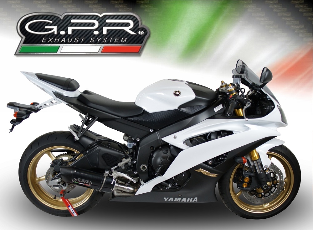 Escape compatível com Yamaha Yzf R6 2006-2020, Furore Nero, Escape legal, homologado, silenciador com db killer removível e tubo de ligação específico 