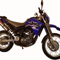 GPR escape compatível com  Yamaha Xt 660 X-R  2004-2014, Trioval, Par de terminais de exaustão aprovados, com db killer removível, catalisadores e tubo de conexão específico 