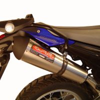 GPR escape compatível com  Yamaha Xt 660 X-R  2004-2014, Trioval, Par de terminais de exaustão aprovados, com db killer removível, catalisadores e tubo de conexão específico 