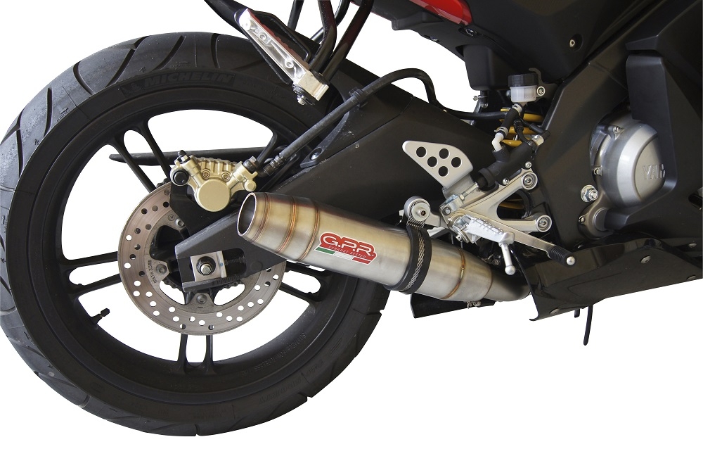 Escape compatível com Yamaha Yzf-R 125 2008-2013, Deeptone Inox, Sistema homologado,legal, linha completa, incluindo db killer removível mais coletor 