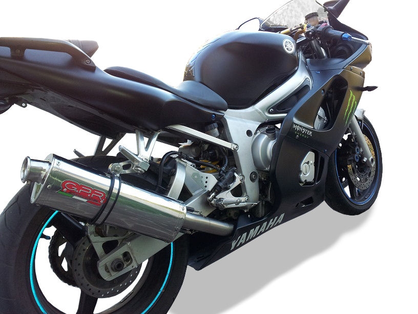 Escape compatível com Yamaha Yzf R6 1999-2002, Trioval, Escape legal, homologado, silenciador com db killer removível e tubo de ligação específico 