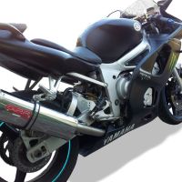 Escape compatível com Yamaha Yzf R6 1999-2002, Trioval, Escape legal, homologado, silenciador com db killer removível e tubo de ligação específico 
