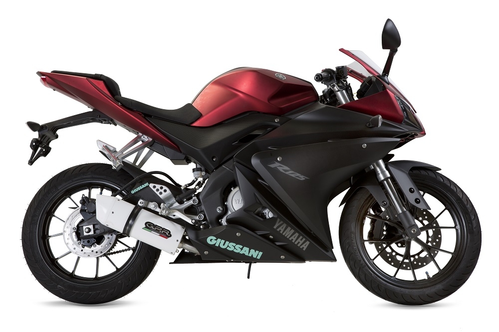 Escape compatível com Yamaha Yzf-R 125 2017-2018, Albus Ceramic, Escape completo, não legal para países da UE, com db killer removível 