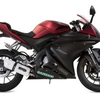 Escape compatível com Yamaha Yzf-R 125 2017-2018, Albus Ceramic, Escape completo, não legal para países da UE, com db killer removível 