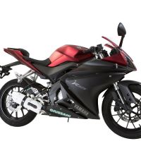 Escape compatível com Yamaha Yzf-R 125 2017-2018, Albus Ceramic, Escape completo, não legal para países da UE, com db killer removível 