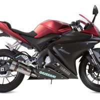 GPR escape compatível com  Yamaha Yzf-R 125  2017-2018, New Grand Prix Evo Titanium, Escape completo, não legal para países da UE, com db killer removível 
