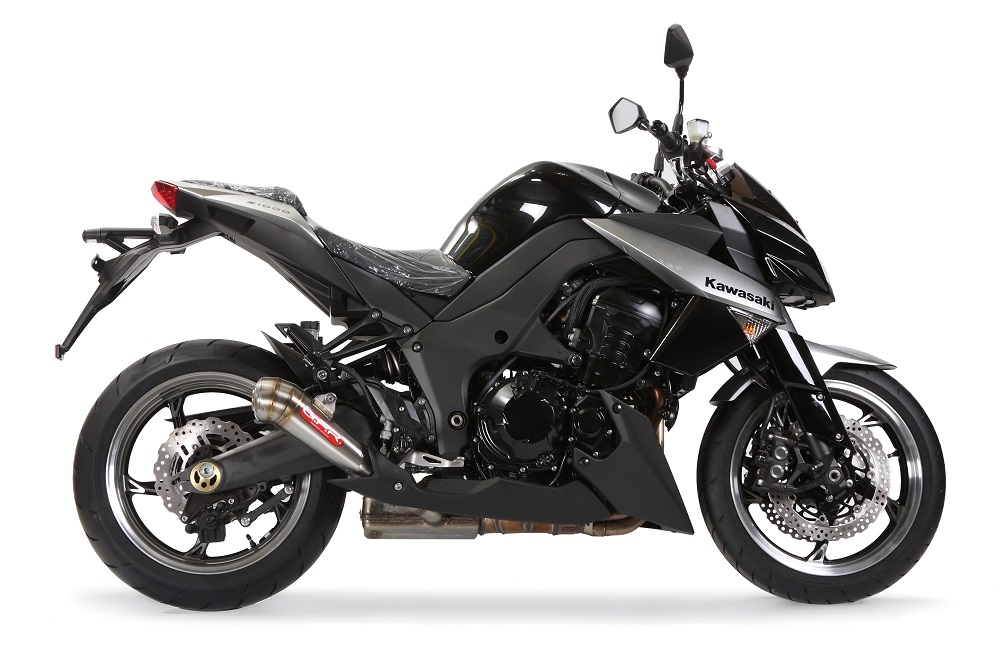 Escape compatível com Kawasaki Z 1000 Sx 2011-2016, Powercone Evo, Par de silenciosos de escape homologadas, com db killer removível e tubos de ligação específicos 