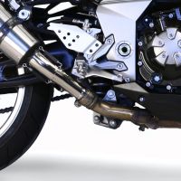 Escape compatível com Kawasaki Z 1000 2007-2009, Furore Nero, Par de silenciosos de escape homologadas, com db killer removível e tubos de ligação específicos 