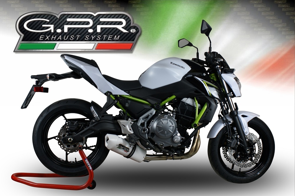 Escape compatível com Kawasaki Z 650 650 2023-2024, Albus Ceramic, Escape completo, não legal para países da UE, com db killer removível 