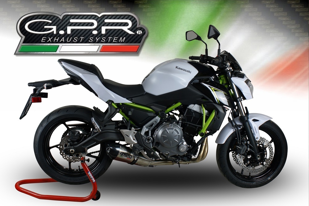 GPR escape compatível com  Kawasaki Z 650 650 2023-2024, New Grand Prix Evo Titanium, Escape completo, não legal para países da UE, com db killer removível 