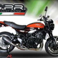 Escape compatível com Kawasaki Z 900 RS 2018-2020, Furore Evo4 Nero, Escape legal, homologado, silenciador com db killer removível e tubo de ligação específico 