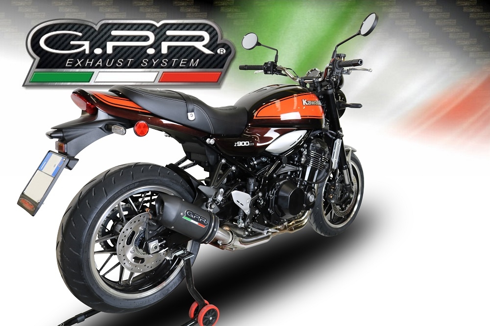 Escape compatível com Kawasaki Z 900 RS 2018-2020, Furore Evo4 Nero, Escape legal, homologado, silenciador com db killer removível e tubo de ligação específico 