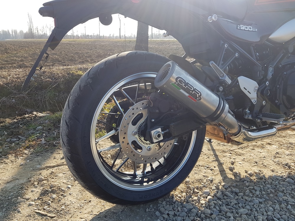 Escape compatível com Kawasaki Z 900 RS 2018-2020, M3 Inox , Escape legal, homologado, silenciador com db killer removível e tubo de ligação específico 