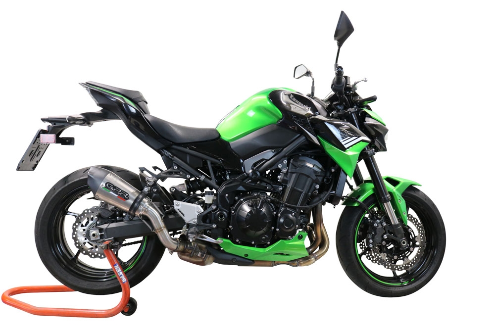 GPR escape compatível com  Kawasaki Z 900 E 2017-2020, New Grand Prix Evo Titanium, Escape legal, homologado, silenciador com db killer removível e tubo de ligação específico 