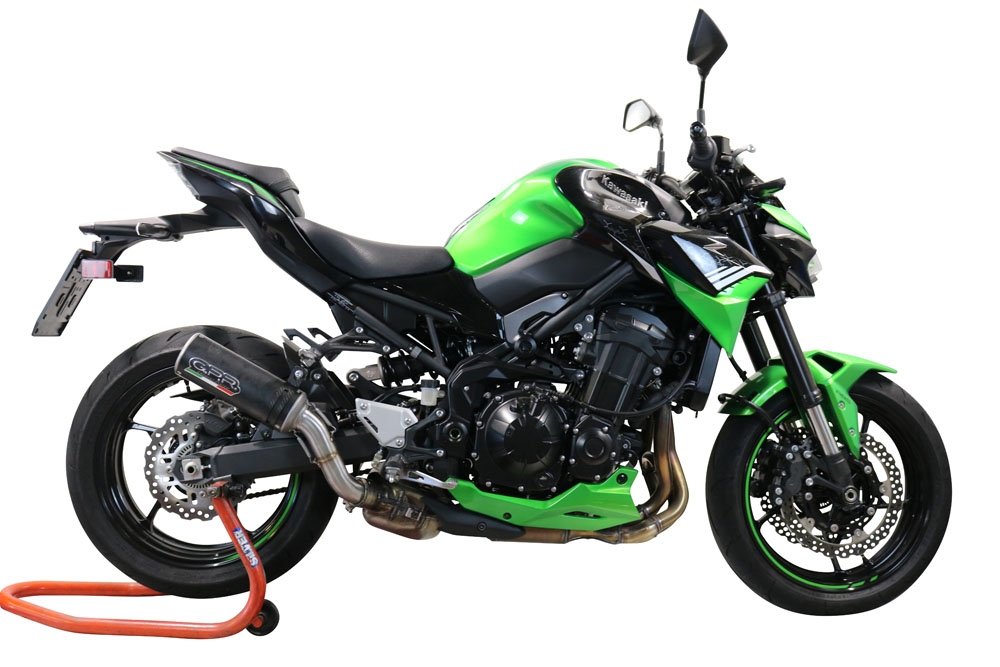 GPR escape compatível com  Kawasaki Z 900 2021-2024, M3 Black Titanium, Escape legal, homologado, silenciador com db killer removível e tubo de ligação específico 