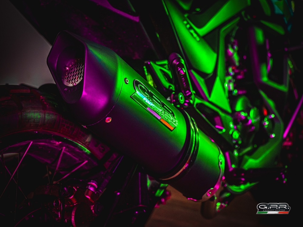 GPR escape compatível com  Zontes Gk 125 2022-2024, Furore Evo4 Nero, Sistema homologado com catalisador linha completa, silencioso mais coletor 