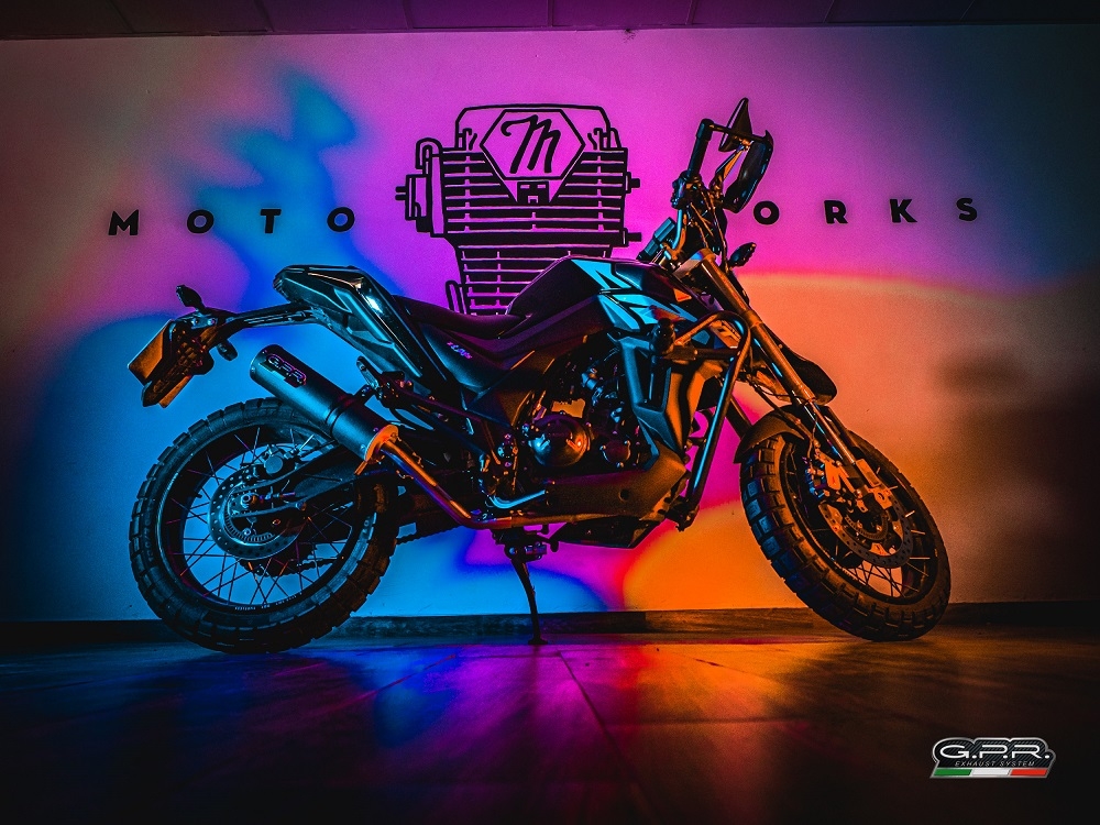 GPR escape compatível com  Zontes Zt 125 G1 - U - U1 - Z2 2020-2024, M3 Black Titanium, Sistema homologado com catalisador linha completa, silencioso mais coletor 