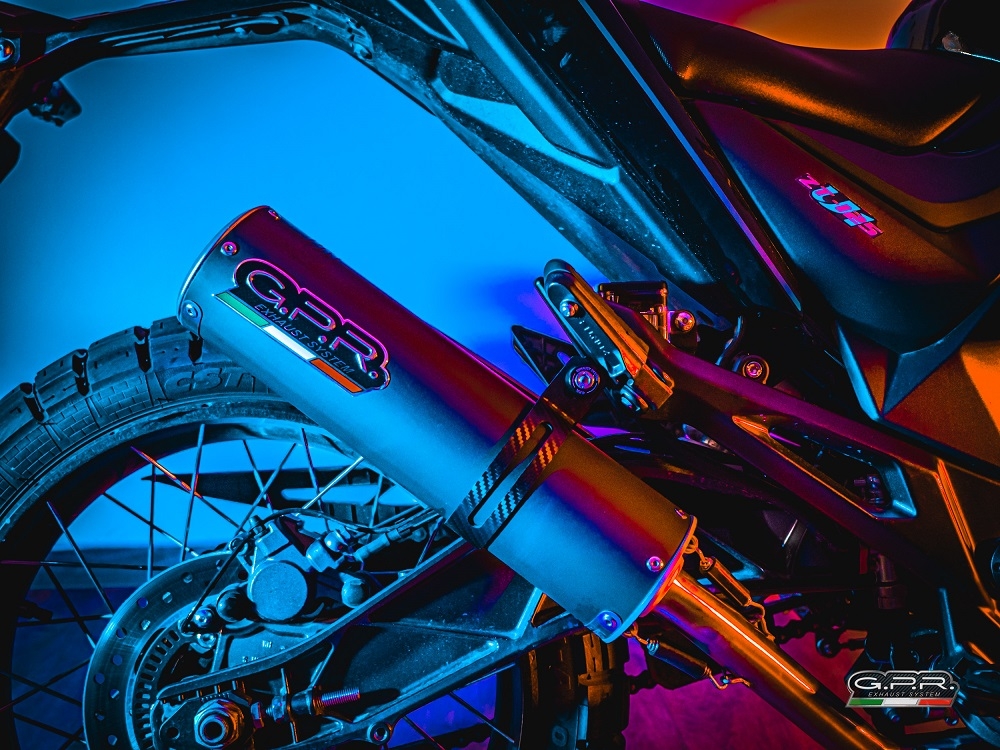 GPR escape compatível com  Zontes Zt 125 G1 - U - U1 - Z2 2020-2024, M3 Black Titanium, Sistema homologado com catalisador linha completa, silencioso mais coletor 