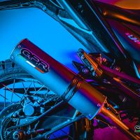 GPR escape compatível com  Zontes Zt 125 G1 - U - U1 - Z2 2020-2024, M3 Black Titanium, Sistema homologado com catalisador linha completa, silencioso mais coletor 