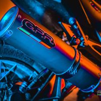 GPR escape compatível com  Zontes Zt 125 G1 - U - U1 - Z2 2020-2024, M3 Black Titanium, Sistema homologado com catalisador linha completa, silencioso mais coletor 