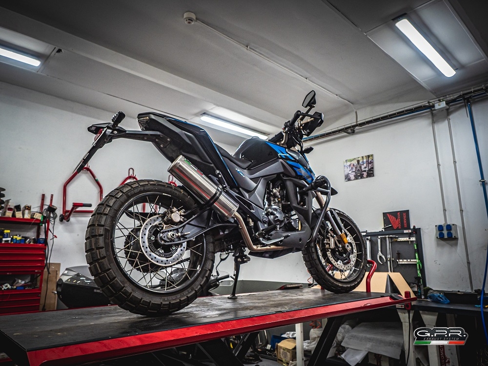 GPR escape compatível com  Zontes Zt 125 G1 - U - U1 - Z2 2020-2024, M3 Inox , Sistema homologado com catalisador linha completa, silencioso mais coletor 