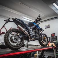 GPR escape compatível com  Zontes Zt 125 G1 - U - U1 - Z2 2020-2024, M3 Inox , Sistema homologado com catalisador linha completa, silencioso mais coletor 