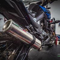 GPR escape compatível com  Zontes Zt 125 G1 - U - U1 - Z2 2020-2024, M3 Inox , Sistema homologado com catalisador linha completa, silencioso mais coletor 