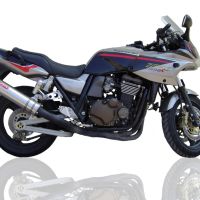 Escape compatível com Kawasaki Zrx-1200 2002-2008, Inox Tondo, Silenciador de escape, aprovado, montagem com flange específico (bolt-on), com db killer removível 