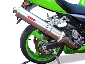 Escape compatível com Kawasaki ZX-12R 2000-2006, Inox Tondo, Silenciador de escape, aprovado, montagem com flange específico (bolt-on), com db killer removível 
