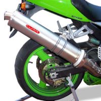 Escape compatível com Kawasaki ZX-12R 2000-2006, Inox Tondo, Silenciador de escape, aprovado, montagem com flange específico (bolt-on), com db killer removível 
