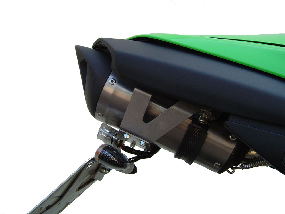Escape compatível com Kawasaki Zx-6R 2007-2008, Tiburon Titanium, Escape legal, homologado, silenciador com db killer removível e tubo de ligação específico 