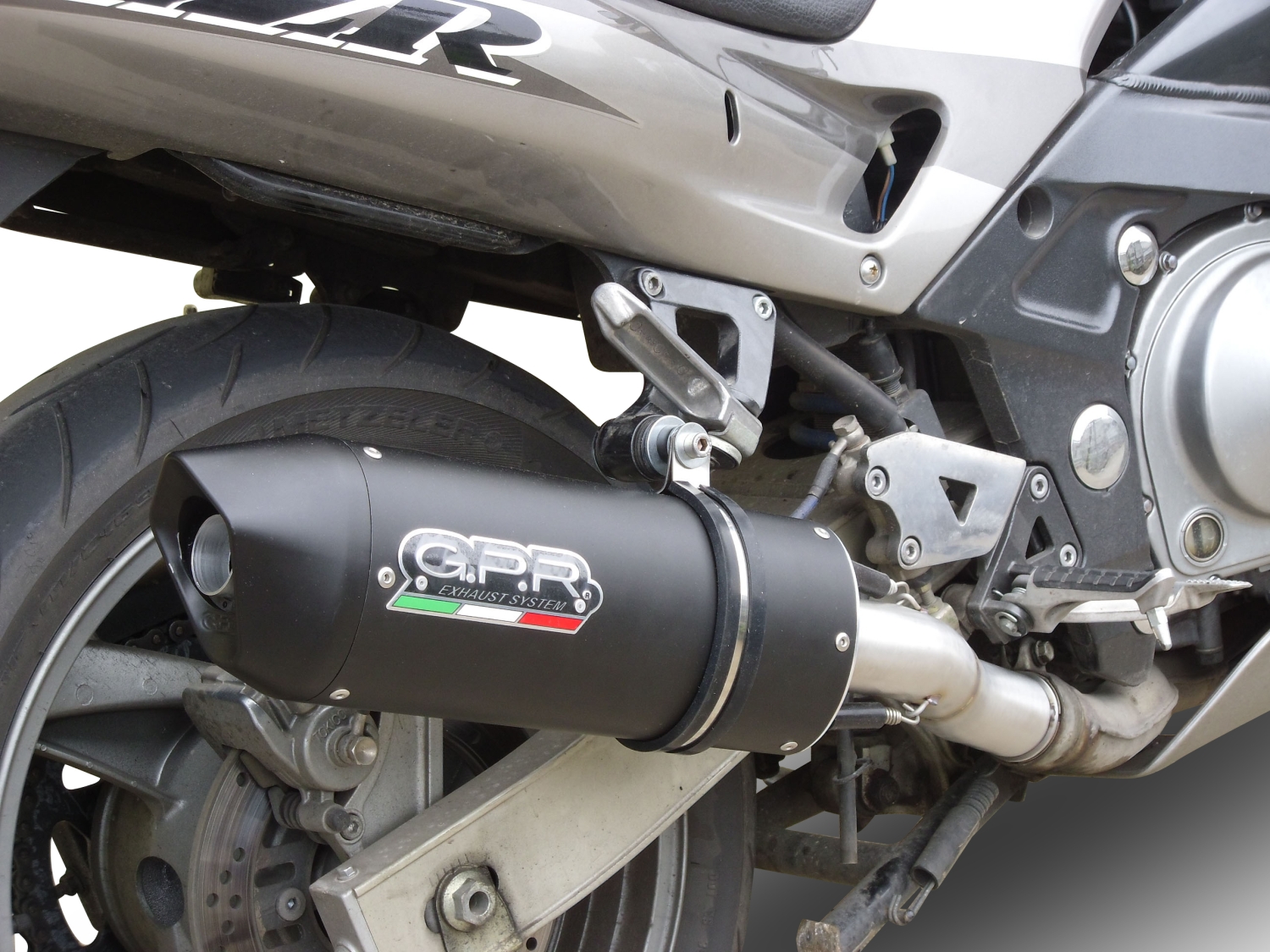 Escape compatível com Kawasaki Zzr 600 2002-2006, Furore Nero, Par de silenciosos de escape homologadas, com db killer removível e tubos de ligação específicos 