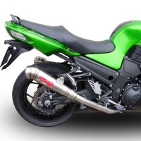 Escape compatível com Kawasaki Zzr 1400 2012-2016, Powercone Evo, Par de silenciosos de escape homologadas, com db killer removível e tubos de ligação específicos 