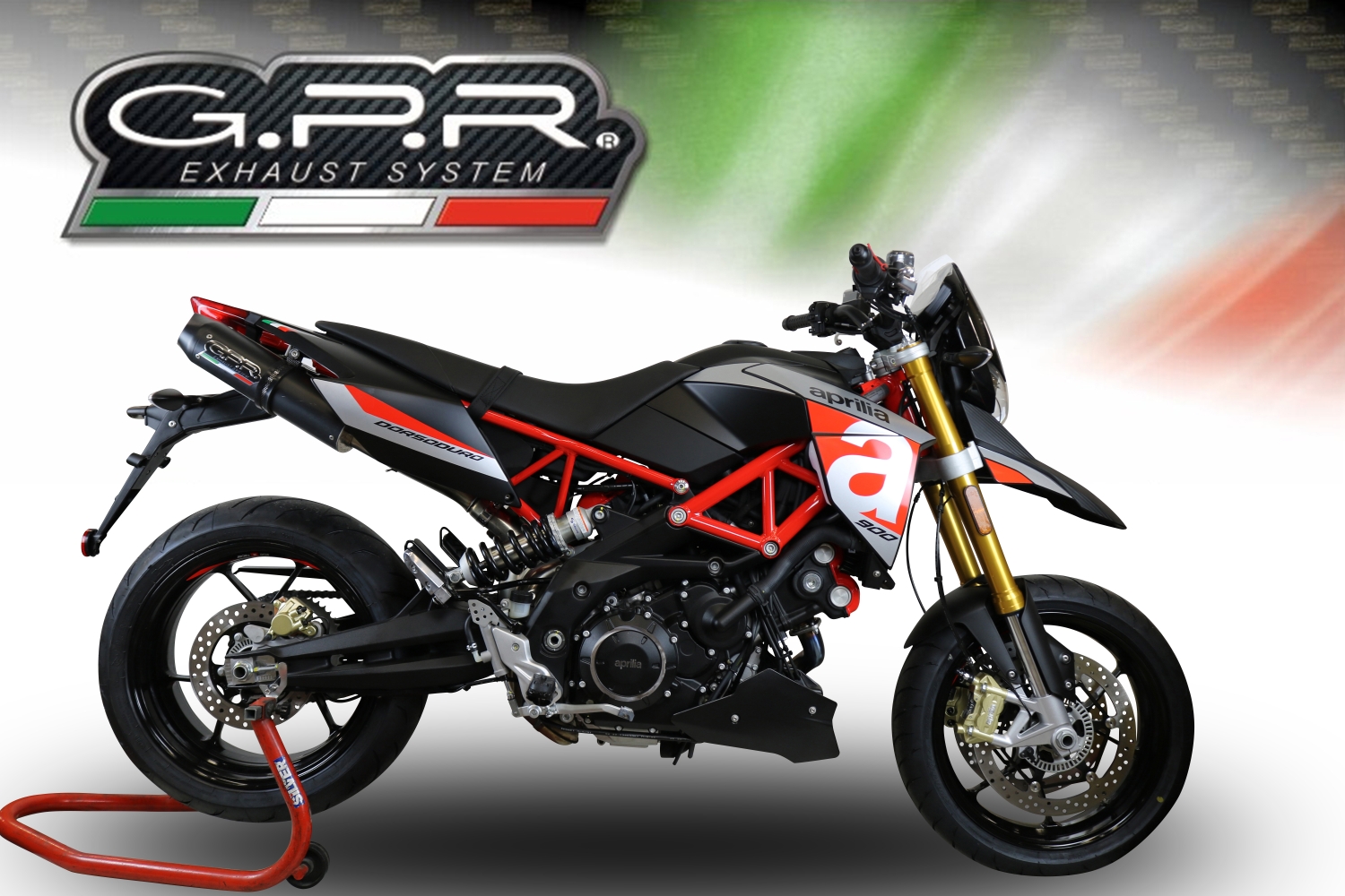 Escape compatível com Aprilia Dorsoduro 900 2017-2020, Furore Evo4 Nero, Par de silenciosos de escape homologadas, com db killer removível e tubos de ligação específicos 