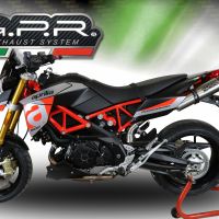 GPR escape compatível com  Aprilia Dorsoduro 900 2017-2020, New Grand Prix Evo Titanium, Escapamento racing, duplo silencioso, com tubos de conexão, artigo sem homologação 