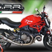 GPR escape compatível com  Ducati Monster 1200 S -R  2017-2021, M3 Titanium Natural, Escape legal, homologado, silenciador com catalisador, db killer removível e tubo de ligação específico 