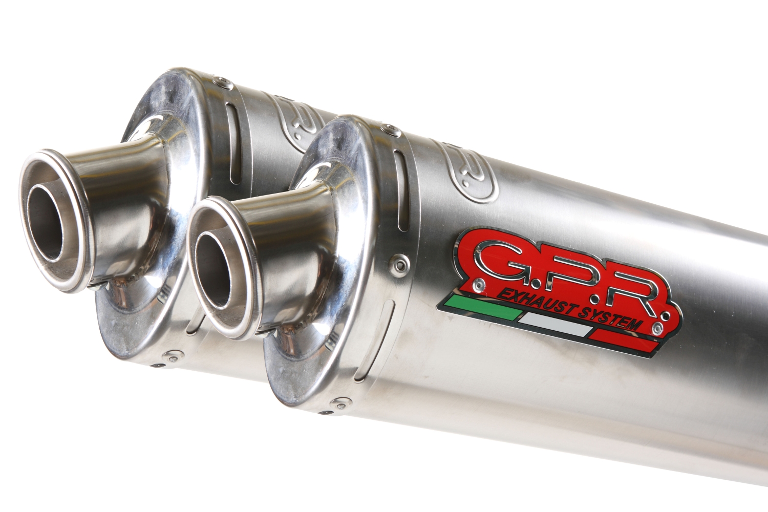 Escape compatível com Kawasaki GPZ 500 - S 1988-2003, Inox Tondo, Par de silenciosos de escape homologadas, com db killer removível e tubos de ligação específicos 