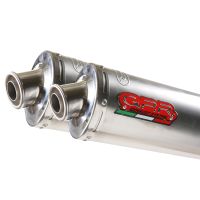 GPR escape compatível com Moto Morini Corsaro 1200 2005-2011, Titanium Oval , Par de silenciosos de escape homologadas, com db killer removível e tubos de ligação específicos 