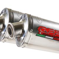Escape compatível com Kawasaki GPZ 500 - S 1988-2003, Inox Tondo, Par de silenciosos de escape homologadas, com db killer removível e tubos de ligação específicos 
