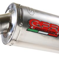 Escape compatível com Hyosung Comet 250 GT - R 2001-2014, Inox Tondo, Silenciador de escape, aprovado, montagem com flange específico (bolt-on), com db killer removível 