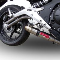GPR escape compatível com  Kawasaki Er 6 N - F  2012-2016, Deeptone Inox, Sistema homologado com catalisador linha completa, silencioso mais coletor 