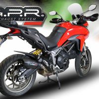 GPR escape compatível com  Ducati Multistrada 950 V2 S 2021-2024, New Grand Prix Evo Black Titanium, Escape legal, homologado, silenciador com db killer removível e tubo de ligação específico 