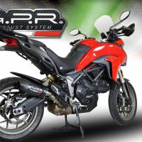 GPR escape compatível com  Ducati Multistrada 950 2017-2020, New Grand Prix Evo Poppy, Escape legal, homologado, silenciador com db killer removível e tubo de ligação específico 