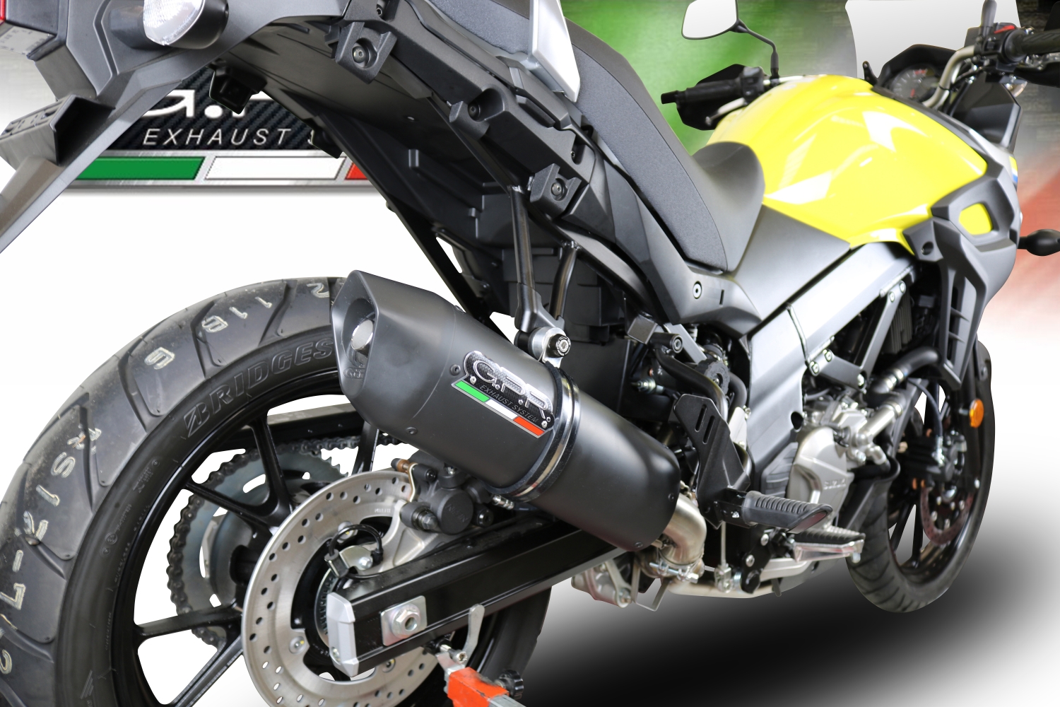 Escape compatível com Suzuki V-Strom 650 2021-2025, Furore Evo4 Nero, Sistema homologado con coletor semi-completo, incluindo db killer removível e tubo de ligação 