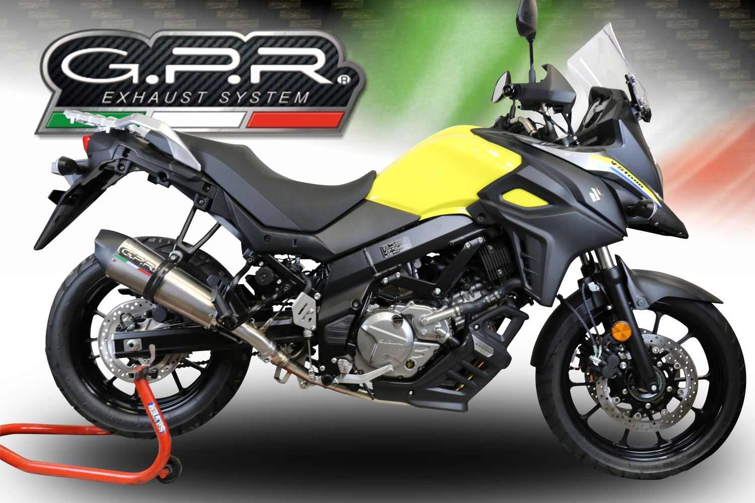 GPR escape compatível com  Suzuki V-Strom 650 2021-2025, New Grand Prix Evo Titanium, Escape homologado semi-completo com db killer removível e com catalisador 