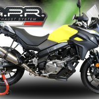 GPR escape compatível com  Suzuki V-Strom 650 2021-2025, New Grand Prix Evo Titanium, Escape homologado semi-completo com db killer removível e com catalisador 
