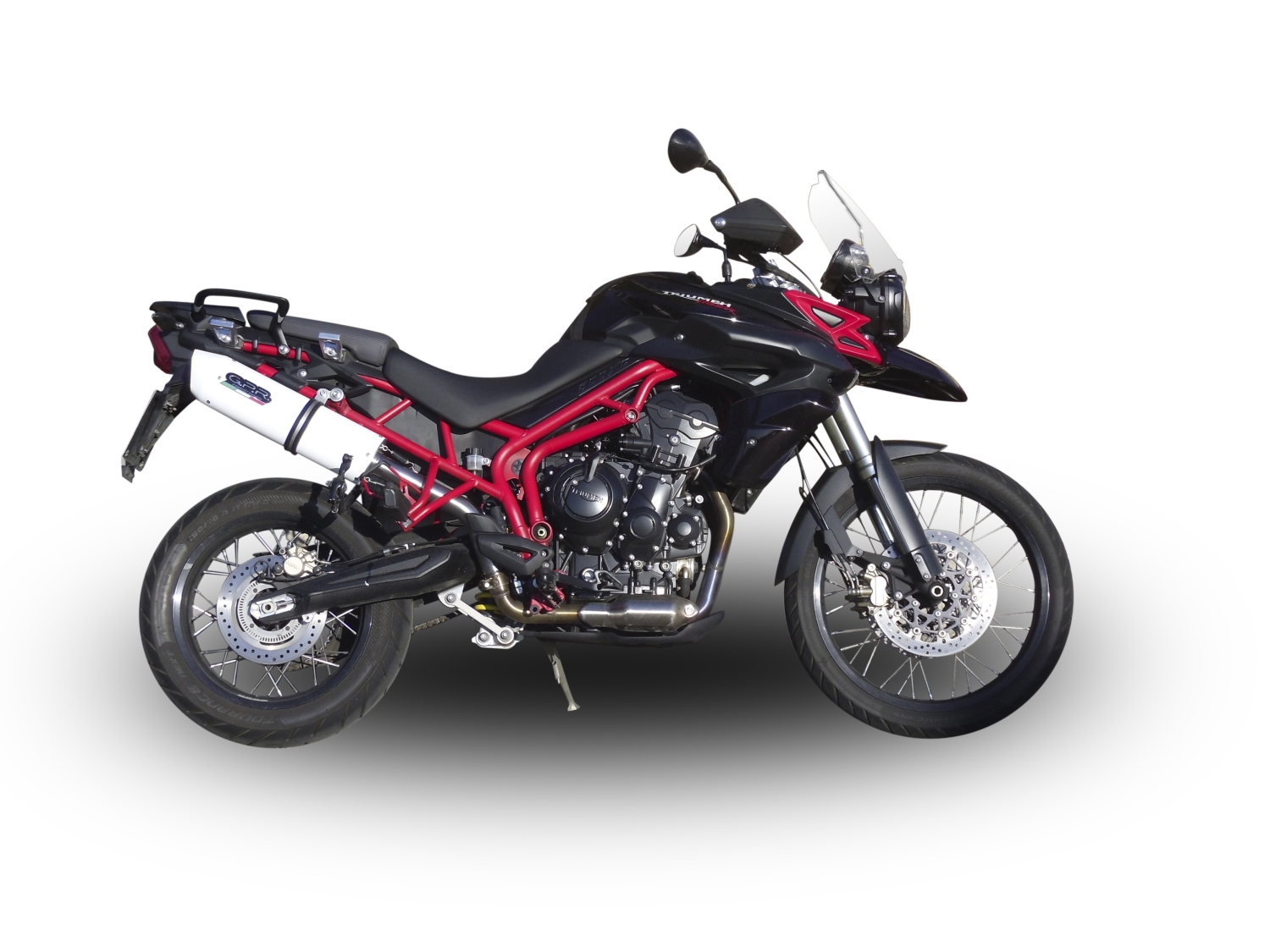 Escape compatível com Triumph Tiger 800 - Xr - Xc - Xrx - Xcx - Xrt - Xca 2017-2021, Albus Evo4, Escape legal, homologado, silenciador com db killer removível e tubo de ligação específico 