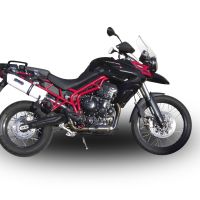 Escape compatível com Triumph Tiger 800 - Xr - Xc - Xrx - Xcx - Xrt - Xca 2017-2021, Albus Evo4, Escape legal, homologado, silenciador com db killer removível e tubo de ligação específico 